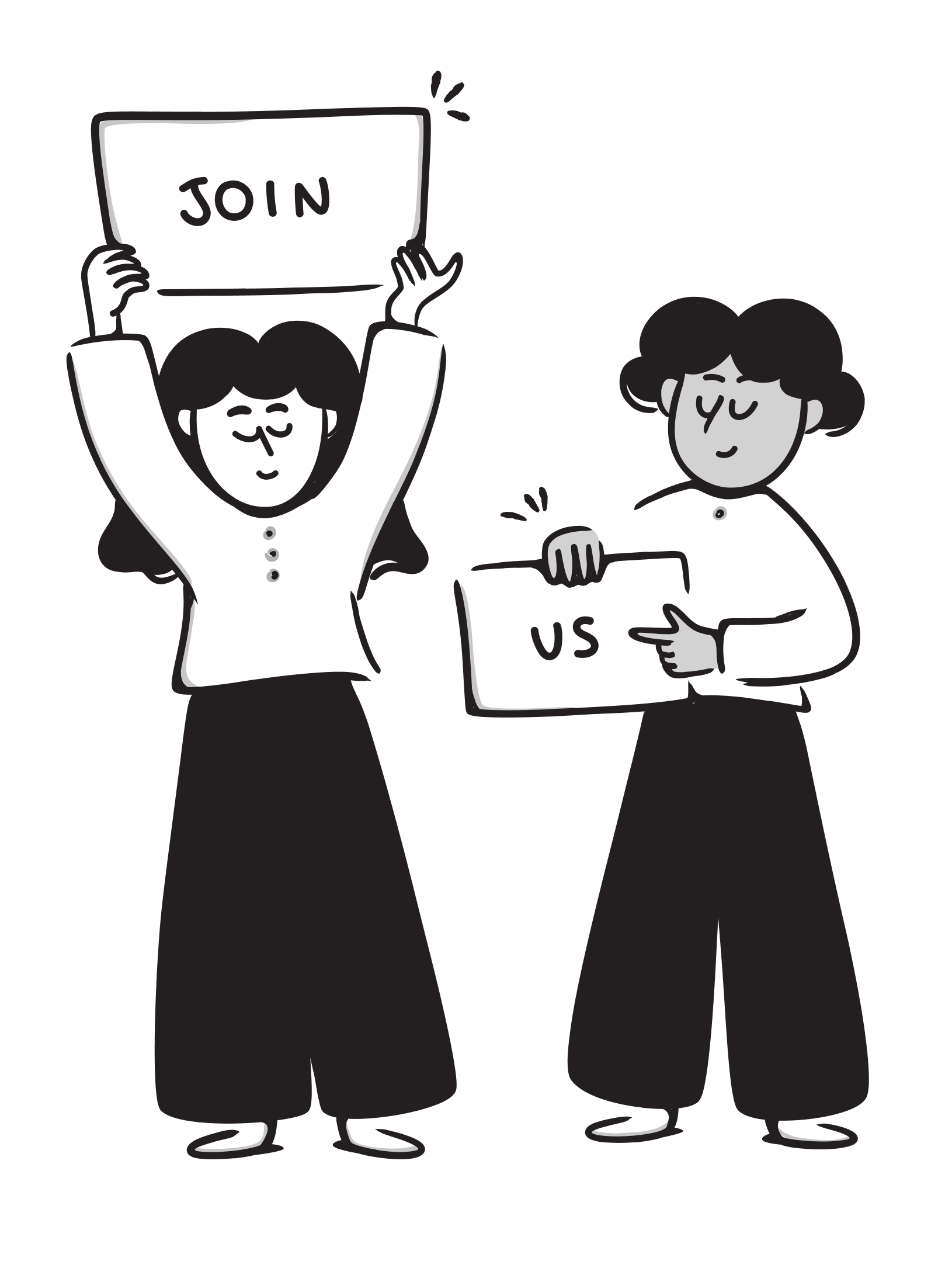 Illustration that says JOIN US